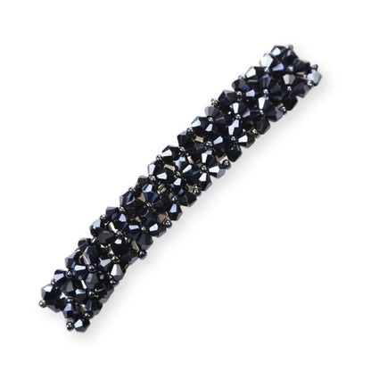 barrette cheveux cristal strass brillant bleu mariane - Chic & Coquette 