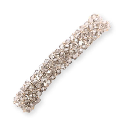 Barrette en cristal strass et perles brillantes – 8,5 cm Bleu marine - Chic & Coquette