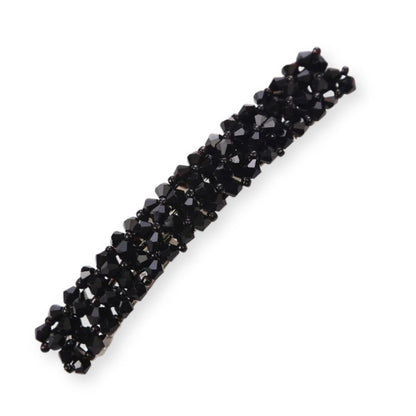 Barrette en cristal strass et perles brillantes – 8,5 cm Blanc - Chic & Coquette