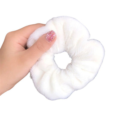 Chouchou en polaire peluché Blanc - Chic & Coquette