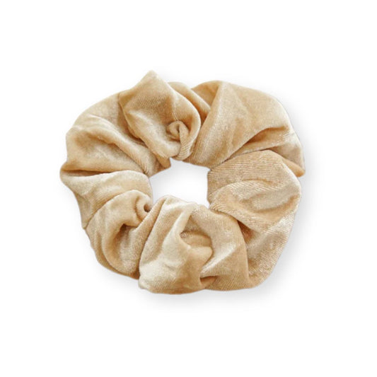 Chouchou en velours doux Beige - Chic & Coquette