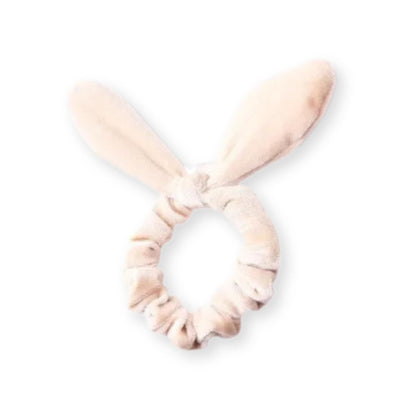 Chouchou en velours avec noeud d'oreilles de lapin Gris - Chic & Coquette