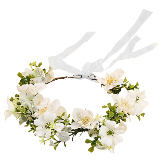 couronne de fleurs nuptia blanc