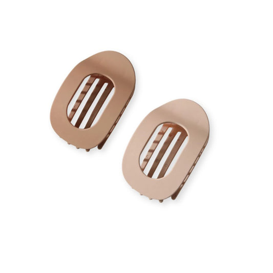 Grande pince à cheveux plate ovale – 10 cm 1 - Chic & Coquette