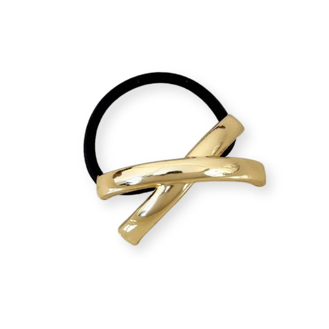 Élastique à cheveux en métal martelé - Version doré - Chic & Coquette