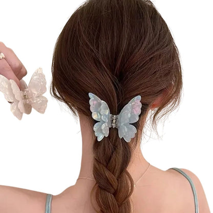 Pince à cheveux papillon en acétate nacré Saumon - Chic & Coquette