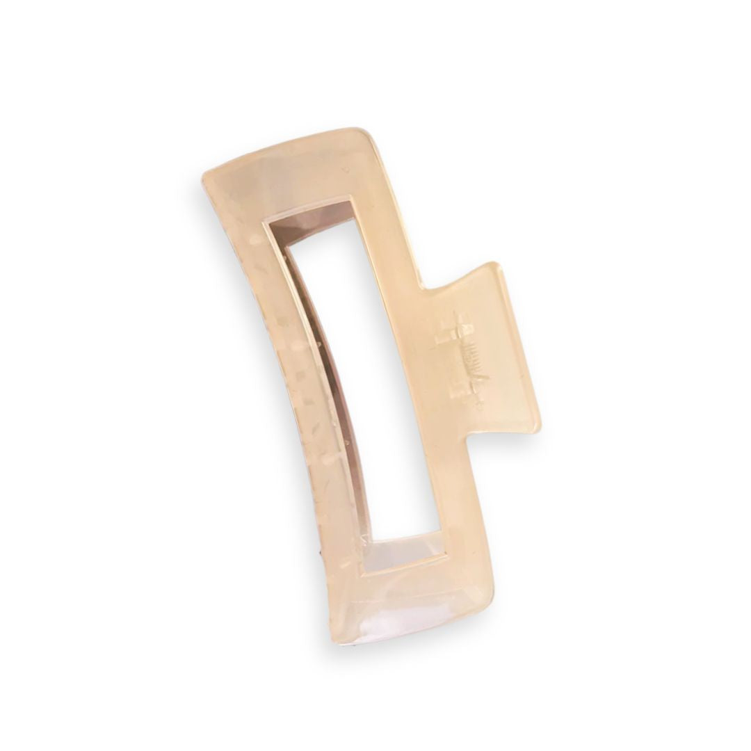 Grande pince à cheveux en acétate rose clair - Chic & Coquette