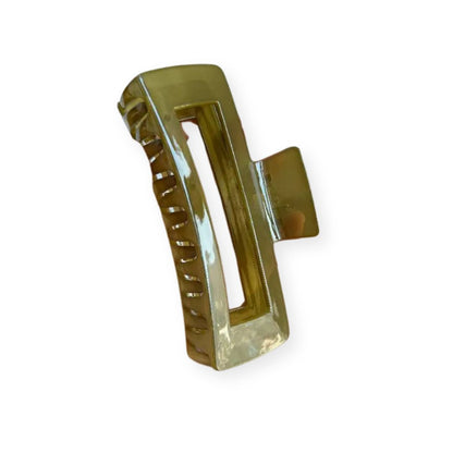 Grande pince à cheveux en acétate vert - Chic & Coquette