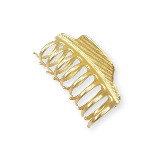 Grande pince à cheveux crabe alliage en métal en or - Chic & Coquette