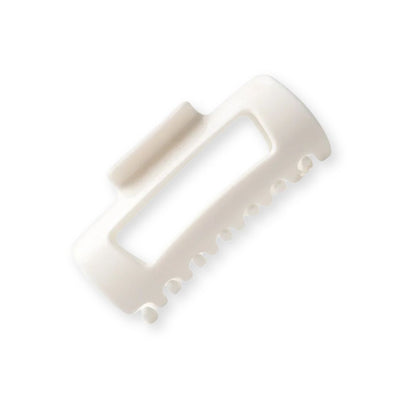 Grande pince à cheveux crabe en silicone flexible blanc - Chic & Coquette