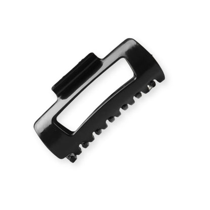 Grande pince à cheveux crabe en silicone flexible noir - Chic & Coquette