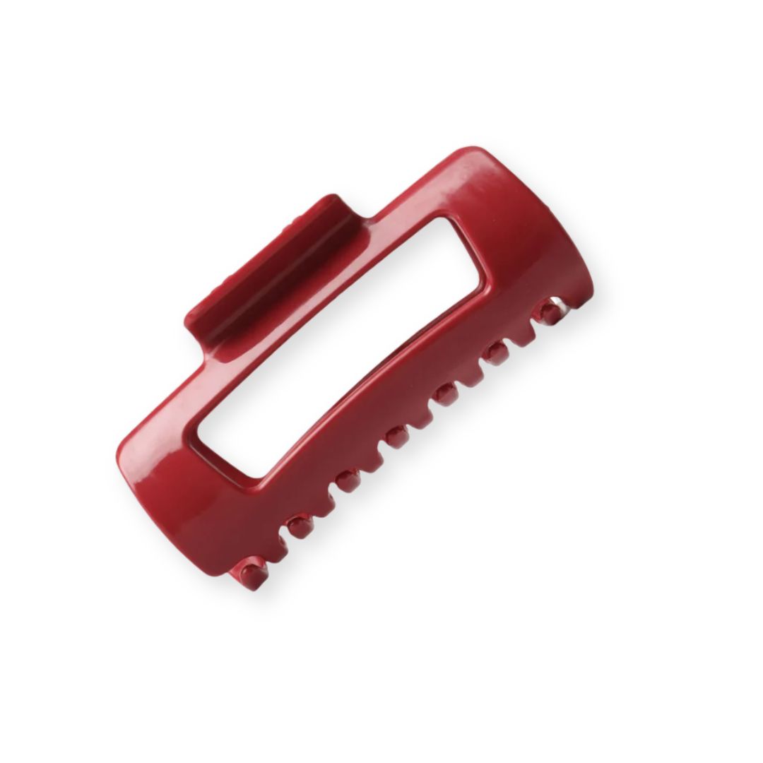 Grande pince à cheveux crabe en silicone flexible rouge - Chic & Coquette