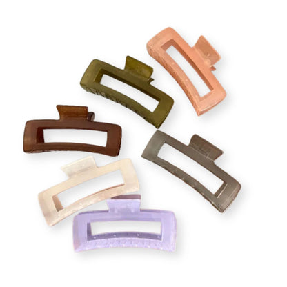 Grandes pinces à cheveux en acétate de différentes couleurs - Chic & Coquette