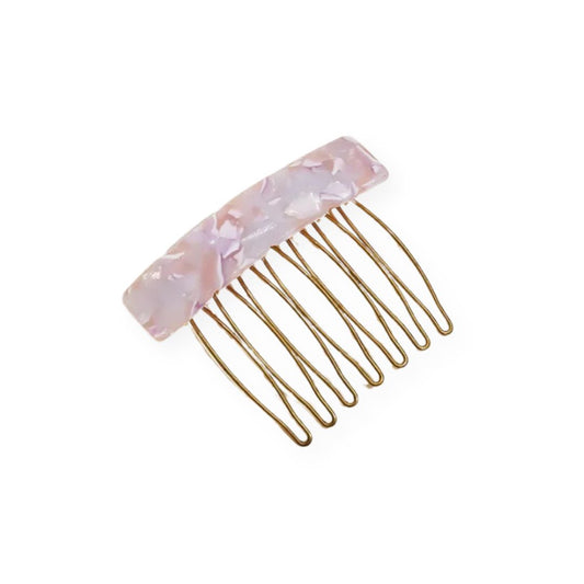 Petit peigne à cheveux rectangle écaille de tortue 1 - Chic & Coquette