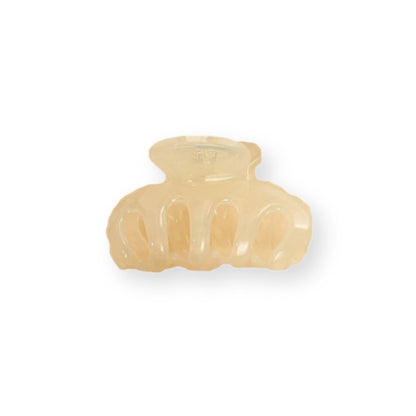 Petite pince à cheveux crabe griffe de citrouille blanc - Chic & Coquette