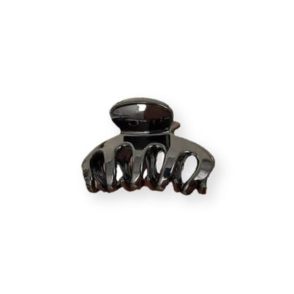 Petite pince à cheveux crabe griffe de citrouille noir - Chic & Coquette