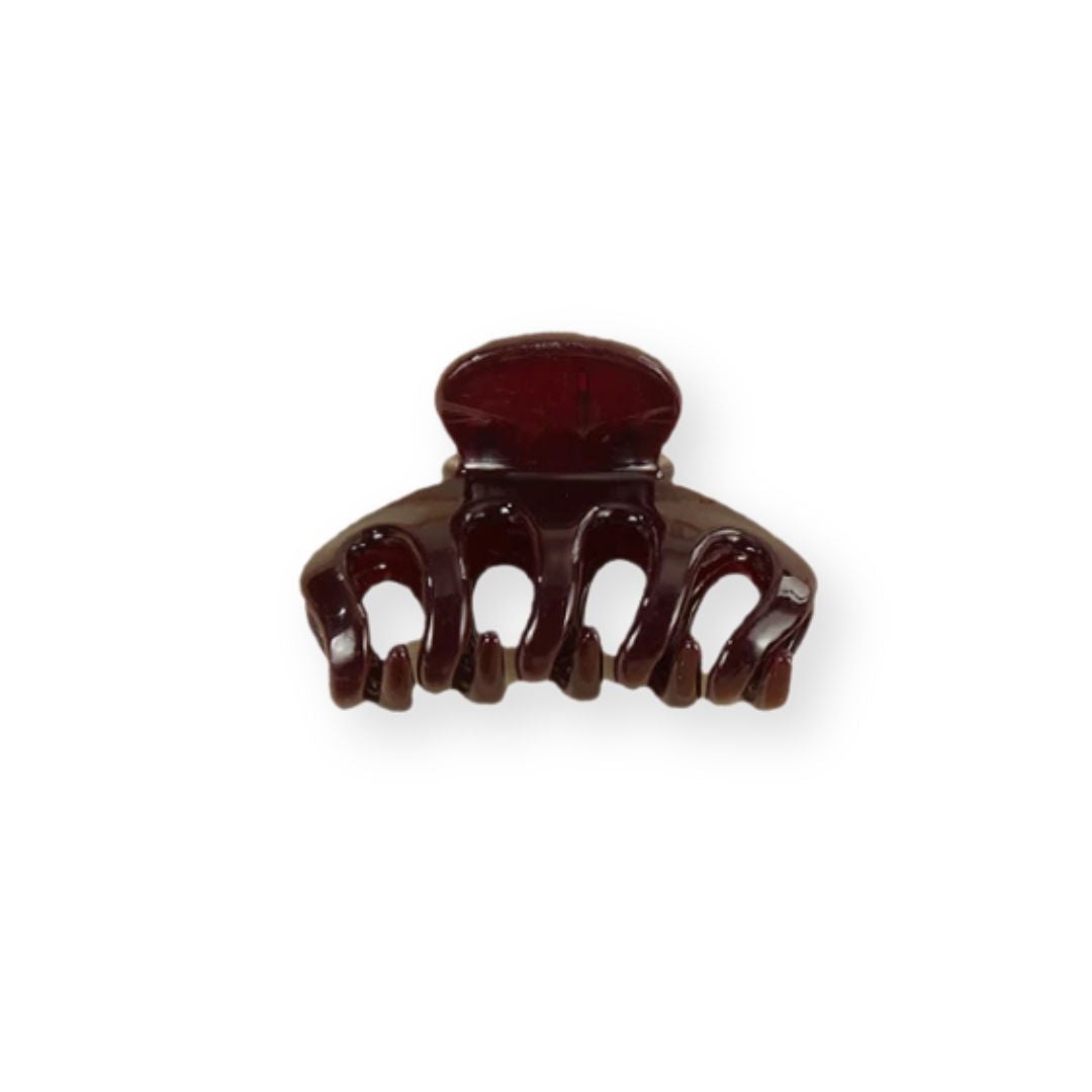 Petite pince à cheveux crabe griffe de citrouille violet - Chic & Coquette