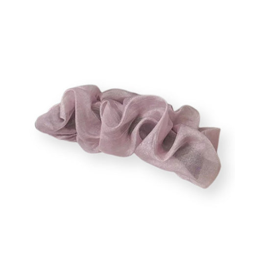 Pince à cheveux banane en mousseline de soie froissée Rose - Chic & Coquette