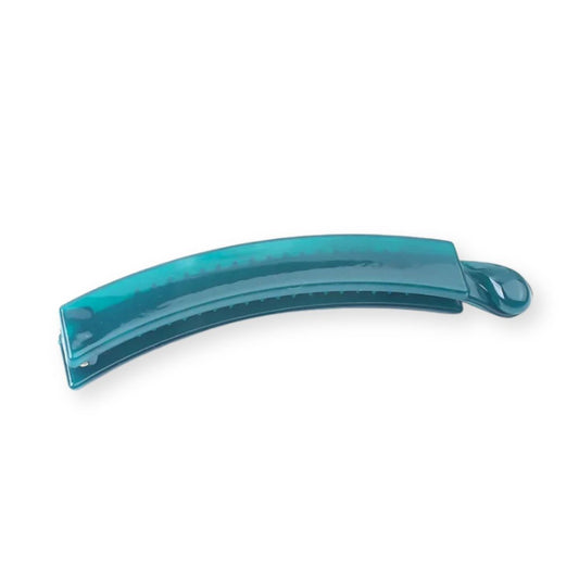 Pince à cheveux banane givrée solide plastique bleu - Chic & Coquette