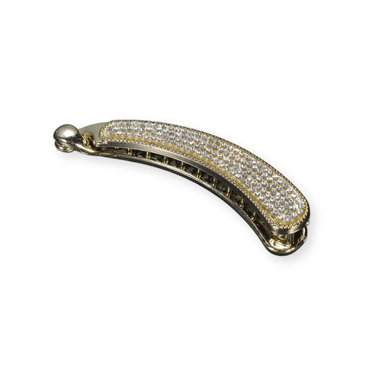 Pince banane ornée de cristaux scintillants – Taille 10 cm Argent - Chic & Coquette