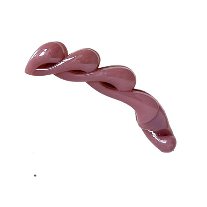 Pince à cheveux banane  torsadée en plastique - Couleur Violet - Chic & Coquette
