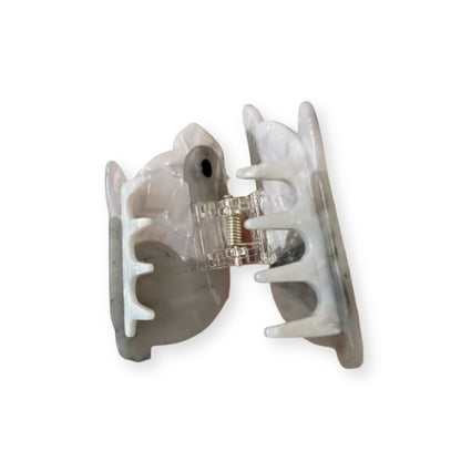 Pince à cheveux petit lapin gris ouvert - Chic & Coquette