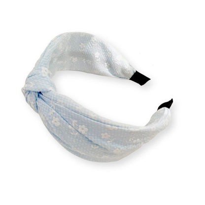 Serre-tête nœud petites fleurs Bleu - Chic & Coquette