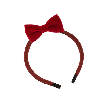 serre-tête petit noeud sur le devant de couleur bordeaux - Chic & Coquette