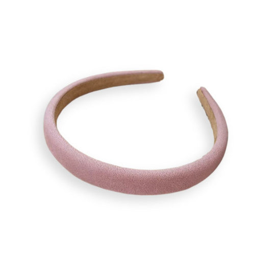 Serre-Tête en Velours Mat – 8 Couleurs Unies Rose - Chic & Coquette
